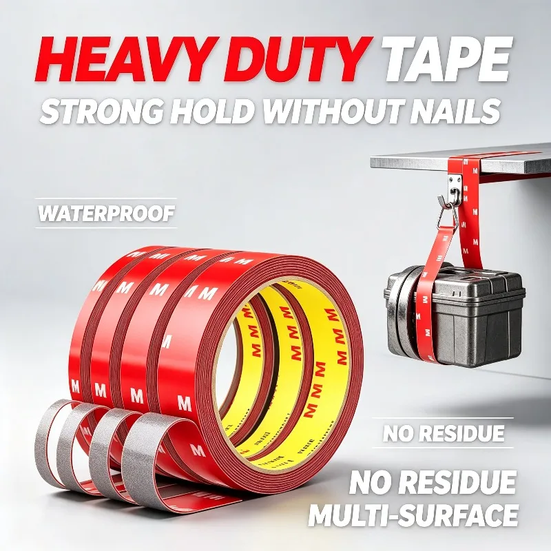 Heavy Duty Double Sided Tape  Adhesive Tape Waterproof High Temperature Resistant Car Home Mounting Tape Multiple Sizes