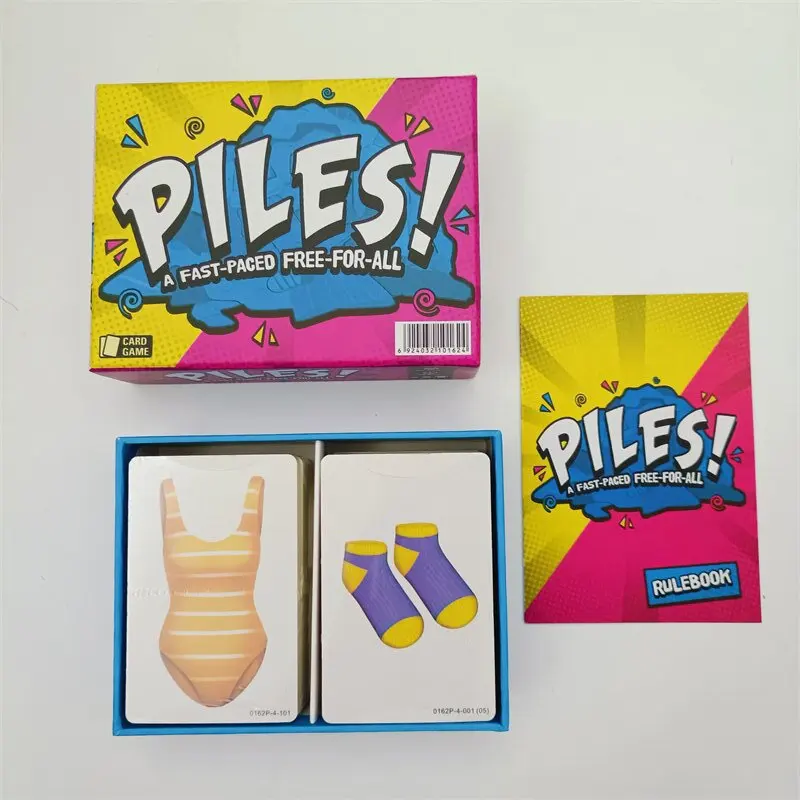 

Stacking Card Game Entertaining Clothing Cards Folding Clothes Poker Piles Games for Family Gatherings Holiday Entertainment