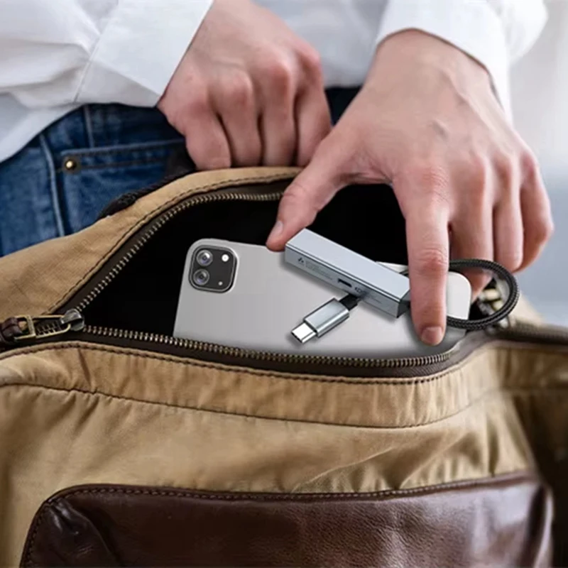 EF-2 In 1 USB C Network Card With PD 60W Fast Charging Port 1000Mbps Type C To Ethernet RJ45 Lan Gigabit Adapter For PC