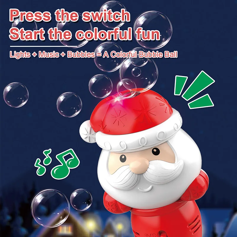 Jouet de odorà bulles entièrement automatique pour enfants, père Noël, moteurs de bonhomme de neige, moteur de Regina, cadeau d'anniversaire pour enfants, fête de Noël