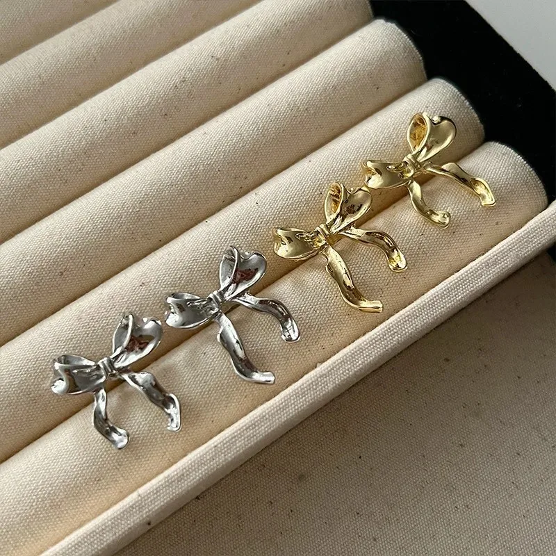 Design Sweet and Cool Style Bow Knot Earrings Women\'s Simple Elegant Jewelry Gifts Dropshipping