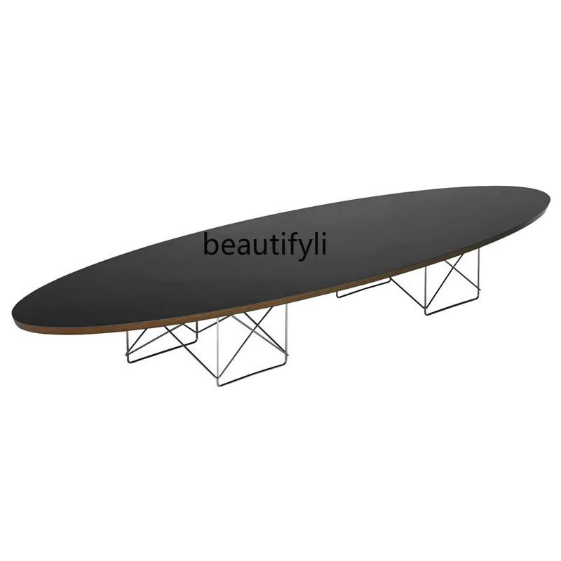 

Nordic coffee table modern minimalist oval surfboard office coffee table