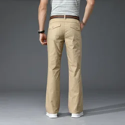 Summer Thin Mens Flared Pants Bootcut Boot Cut Cargo Pants Men Leg Fit Classic Flare Vintage Male Straight Trousers White Black