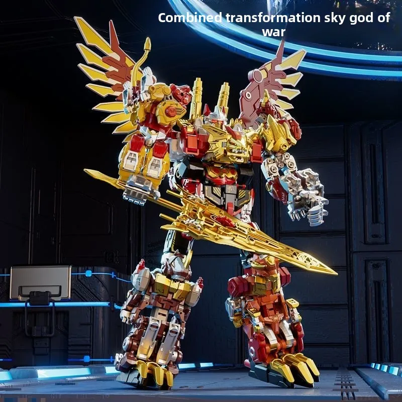 Transforming Toy Yuexing Sky Dome God of War Robot King Kong Alloy Version Six-in-one Figure Model Boy Puzzle