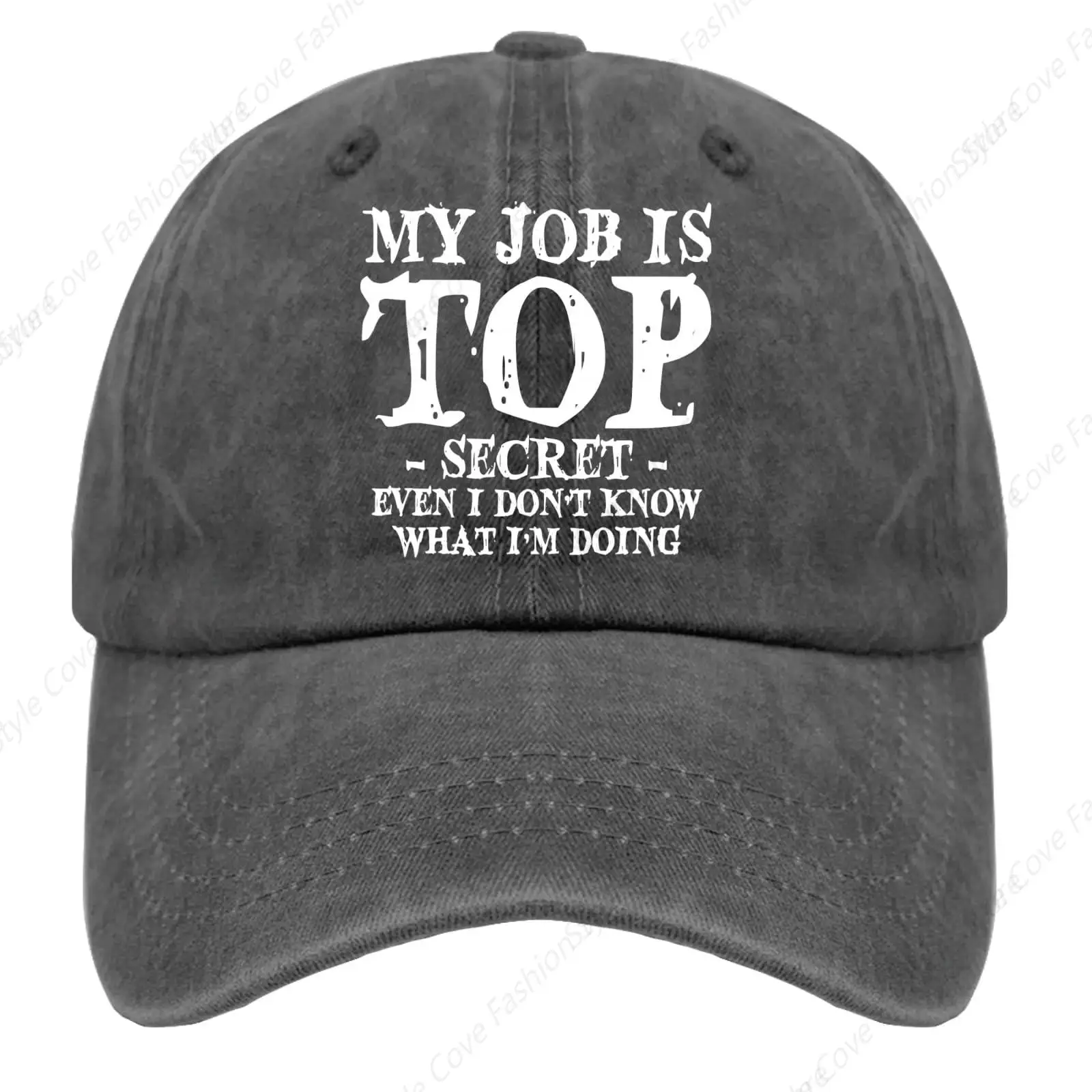 

My Job is TOP Secret Trucker Hat Pure Cotton Baseball Cap Fashion Adult Snapback Cap Men Women Four Seasons Adjustable Hat