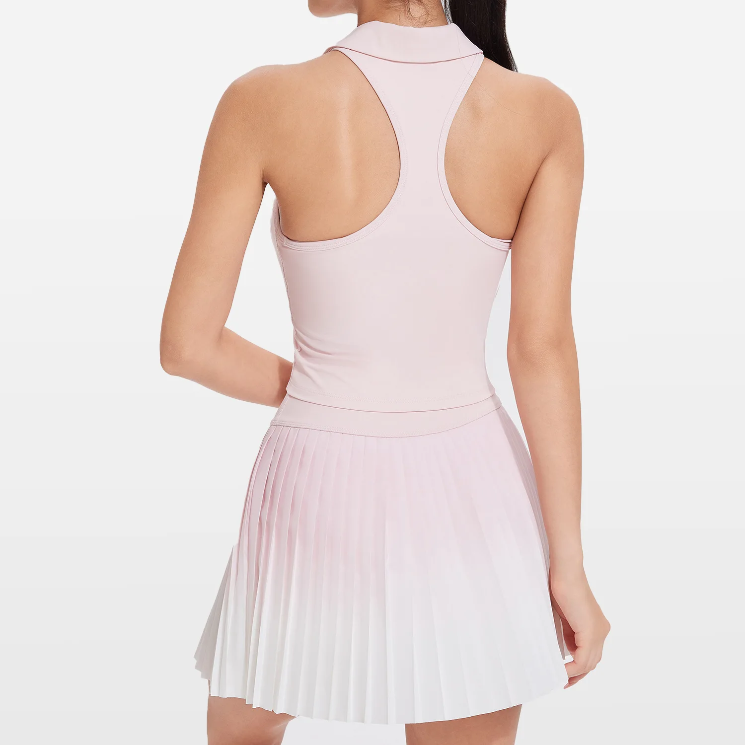 طقم رياضي للسيدات لتنس الجولف، سروال طويل مع كيت مضاد للضوء، تنورة كرة الريشة، طقم تمرين من ألياف البوليستر المرنة #2