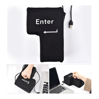 USB Enter Key Vent Pillow Soft Computer Button Return Key For Stress Relief  Offices Decompression Pillow Toy Dropshipping