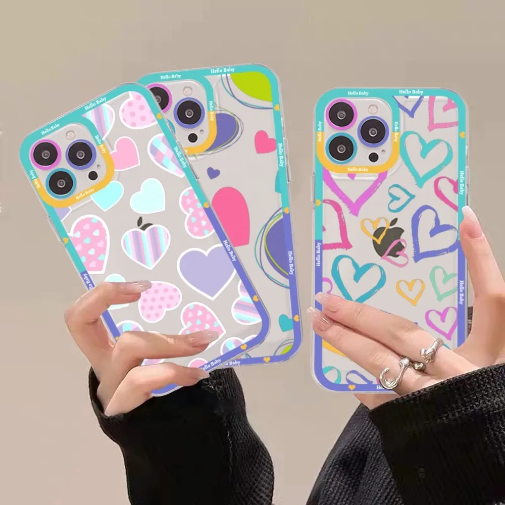 

Love Heart Mousepad For Samsung S 20 21 22 23 lite plus ultra Clear Mobile Cover Funda