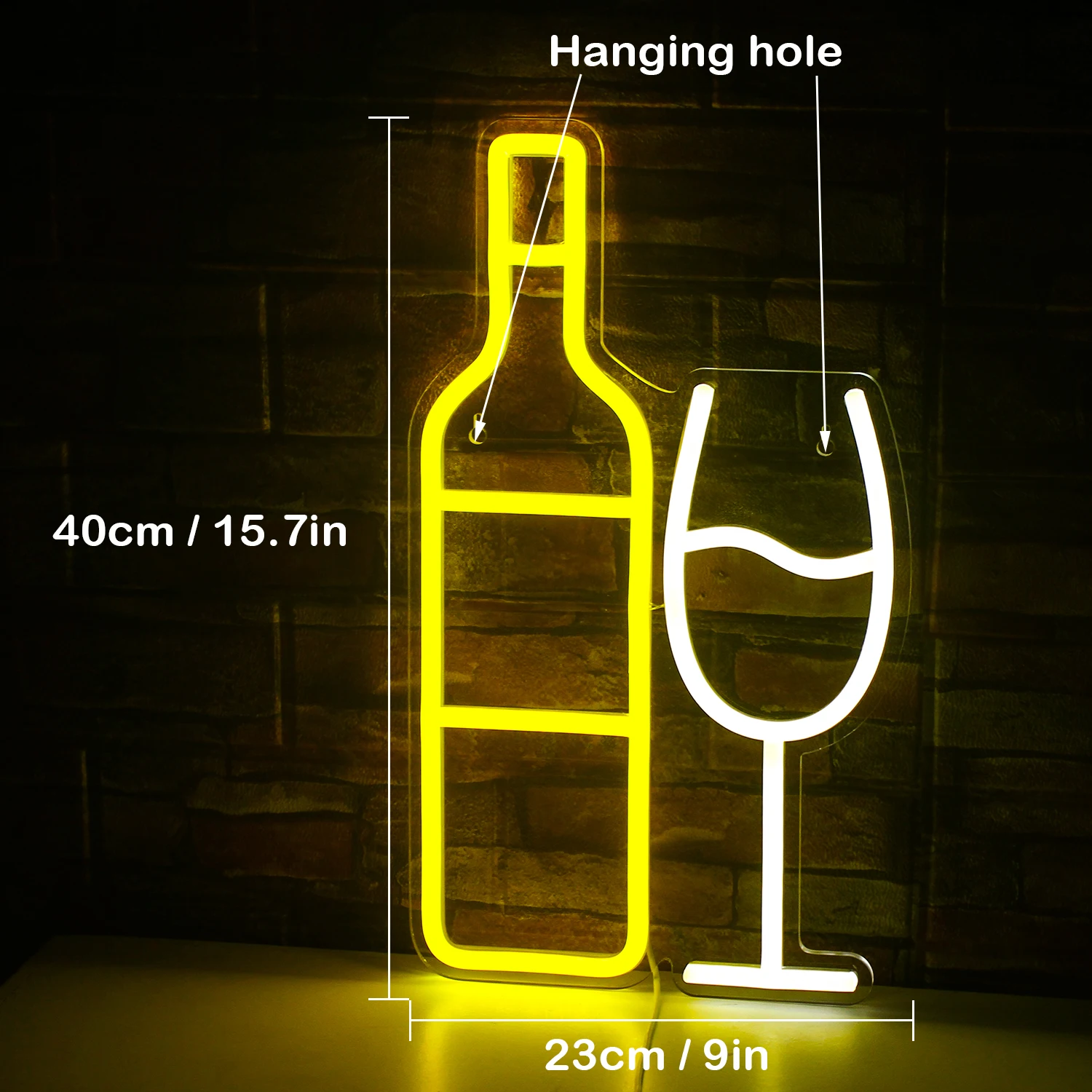 Bottle Neon Bar Sign LED Lights Glow Logo For Home Party Cafe KTV Shop Night Club Hanging Art Wall Lamp Room Decor Accessories