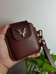 for Motorola razr 60 Ultra 50 40 Ultra Genuine Leather Belt Waist Bag Handmade Holster Phone Cover Case Bags Man