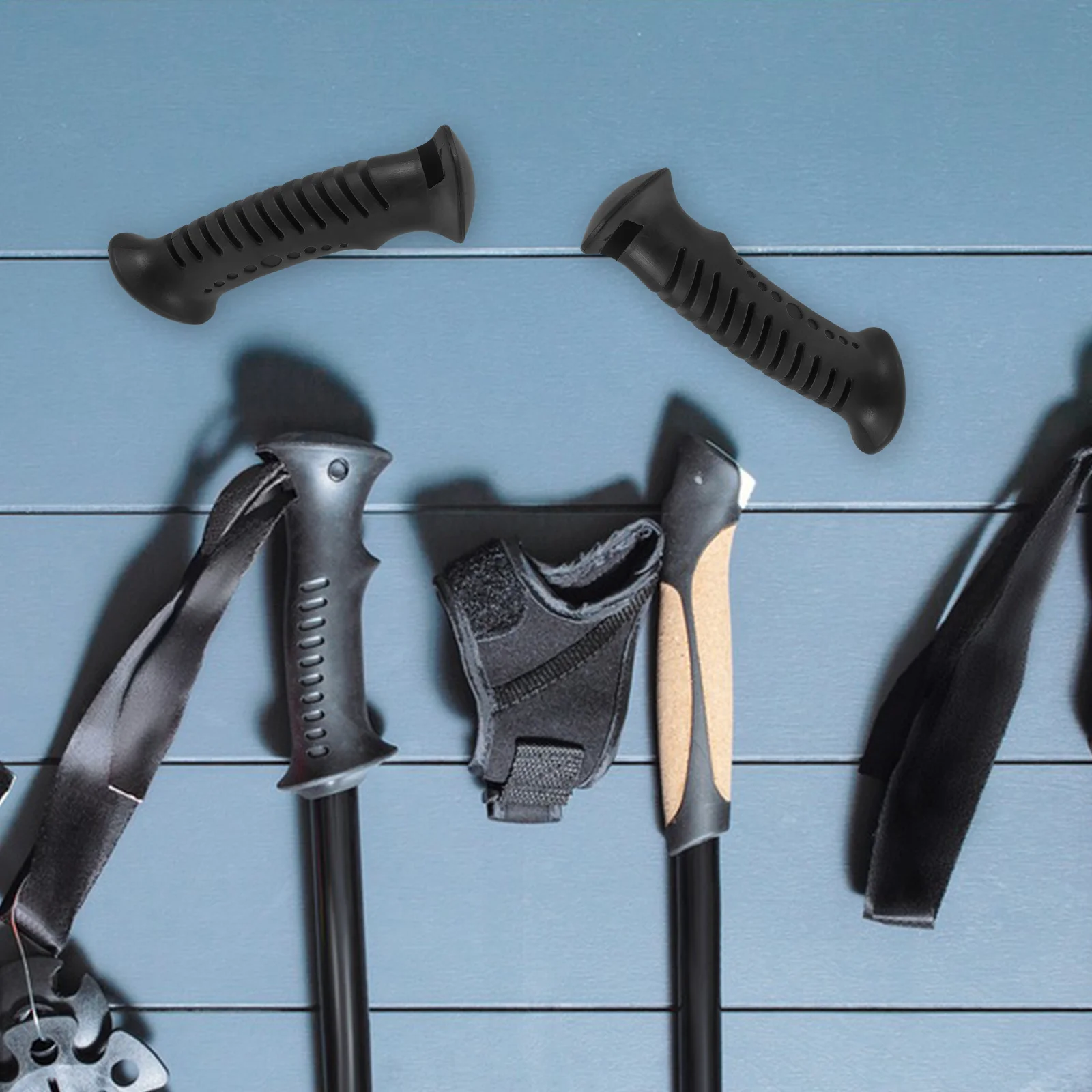 

4Pcs Outdoor Trekking Pole Handle Replacement Secure Grip Ergonomic Design for Hiking Walking Canes Crutches Adventure Equipment