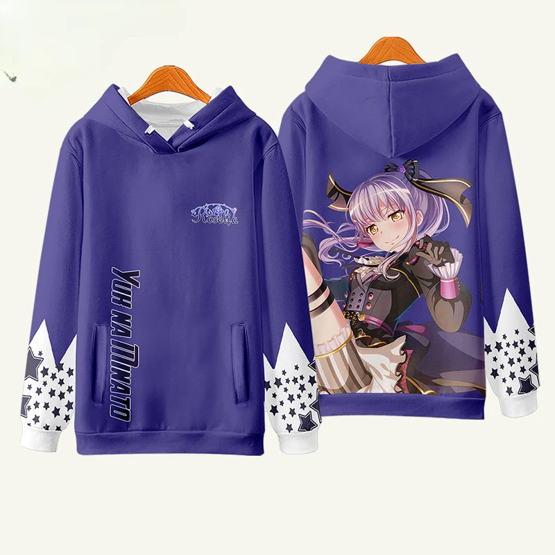 Anime BanG Dream Yukina Minato Cosplay Hoodie Women Men Harajuku Sweatshirt Streetwear Hip Hop Pullover Hooded Jacket Outerwear