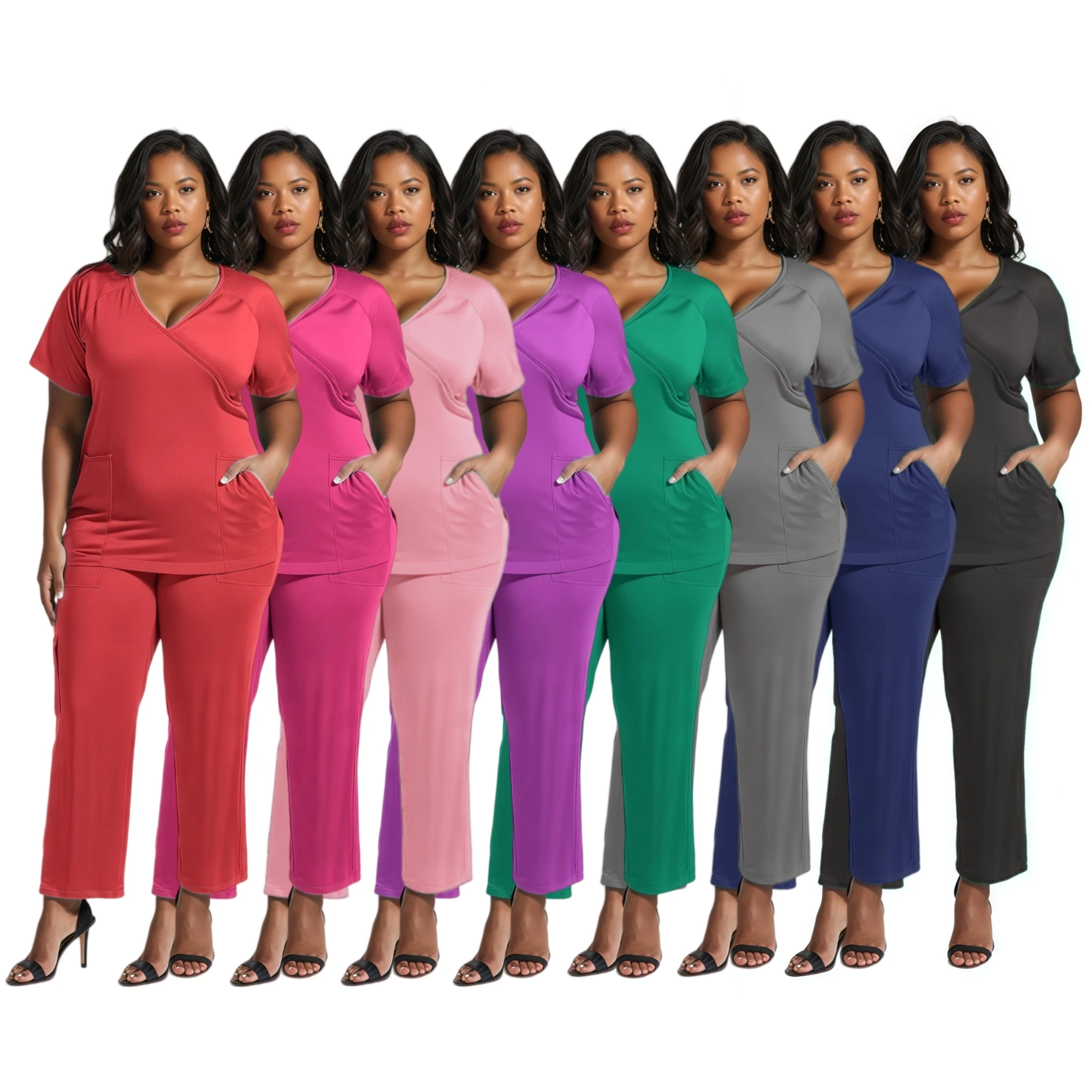 

Oversize Hot Sale Nurse Scrubs Set Women Anti Wrinkle Soft Hospital Uniform Beauty Salon Women Scrubs Suit Medical Accessories