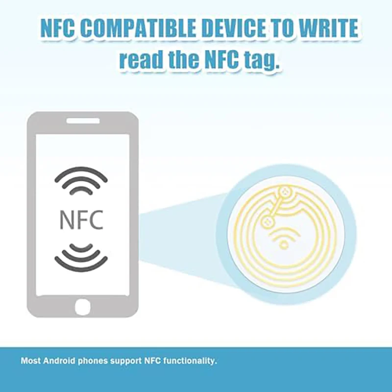 بطاقة NFC 215، بطاقات NTAG215 NFC المستديرة NFC 215 بطاقة متوافقة مع الهواتف المحمولة والأجهزة التي تدعم TagMo NFC