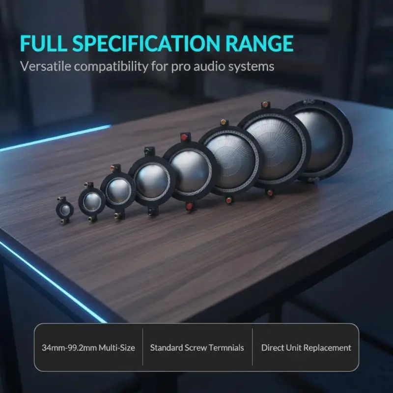 Titanium Compression Driver Diaphragm, Speaker Voice Coil Unit, Multiple Sizes Replacement Part For Speaker Repair
