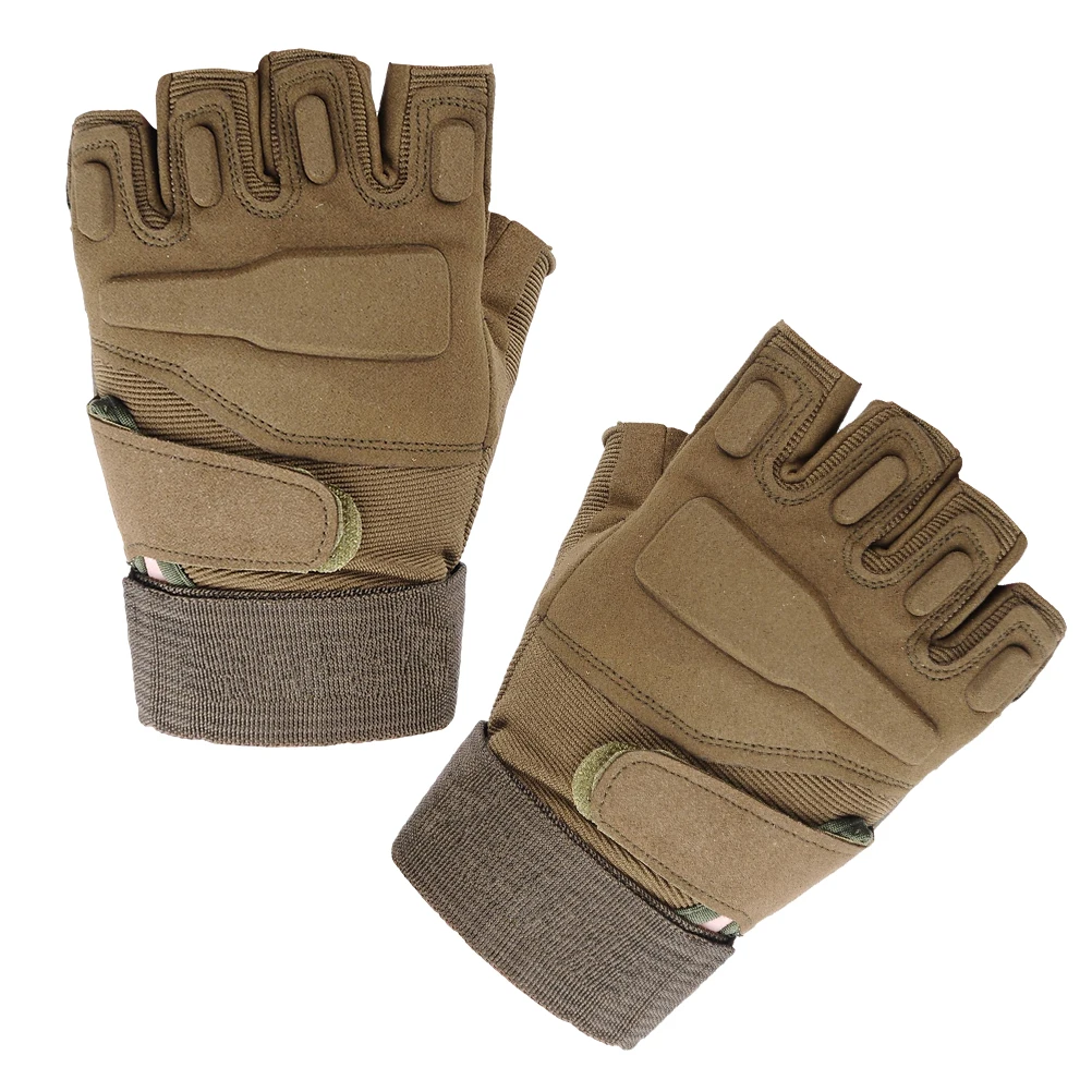 

Fleece Gloves Half Finger Shockproof Breathable Cycling Bike Gloves Anti Sweat Anti Outdoor Sports Comfortable