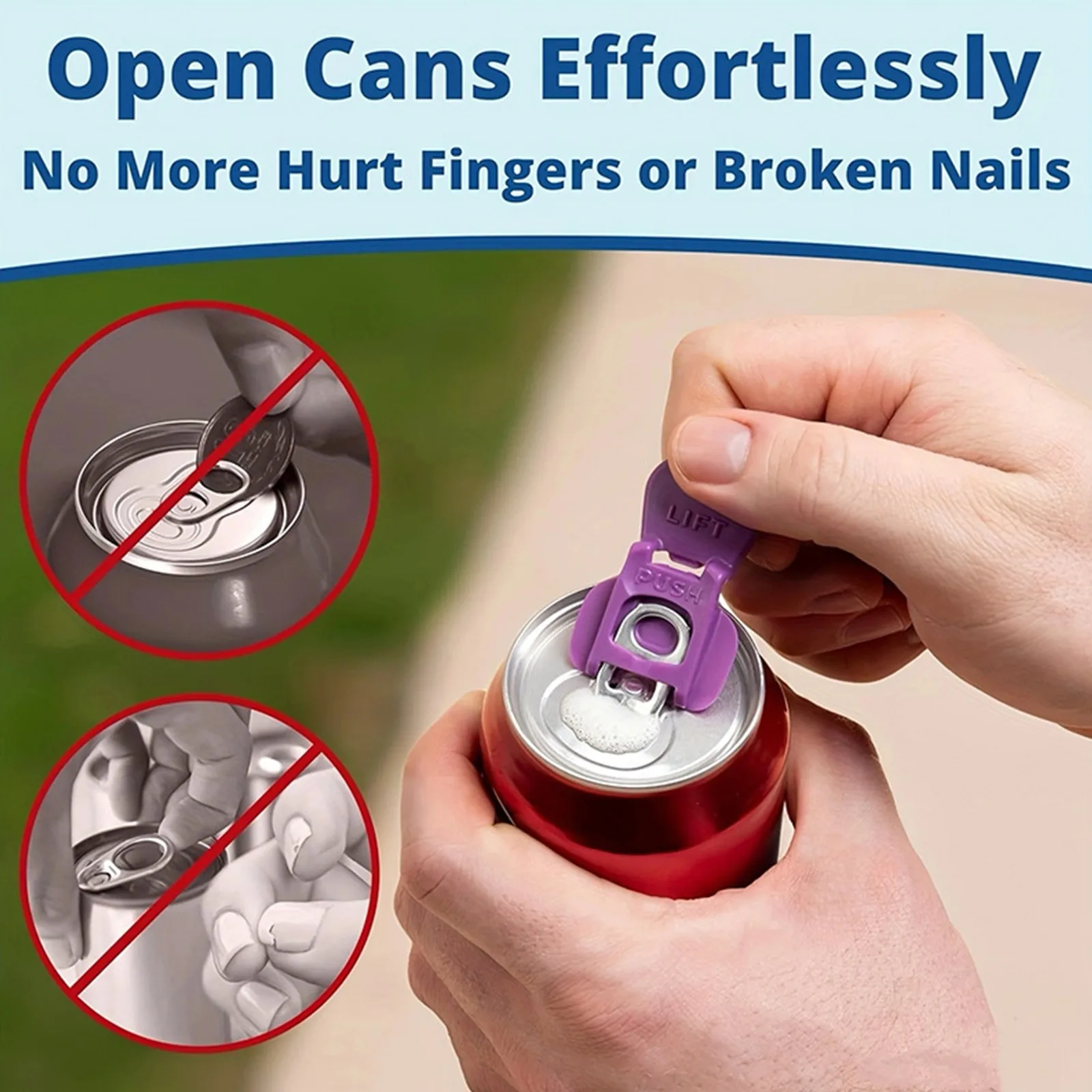

6pcs Plastic Simple Small Sealing Bottle Opener Mini Easy To Carry Cola Beverage Can Opener Outdoor Picnic Gadgets