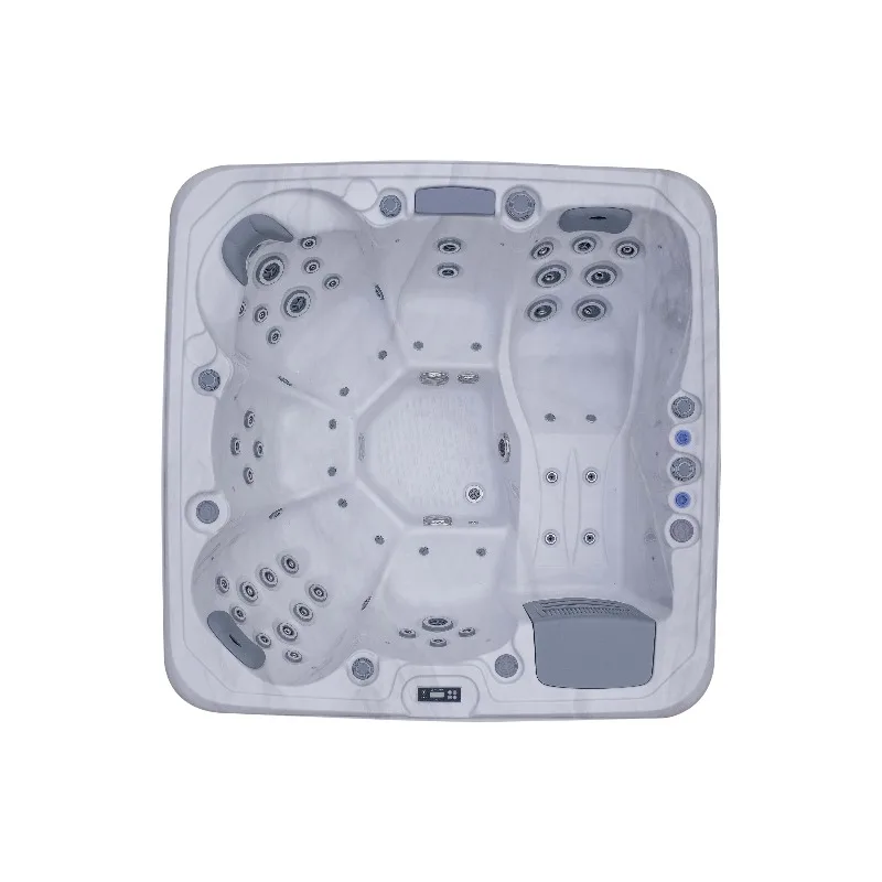 European Design Whirlpool Jacuzzi Massage Bathtub Hydrotherapy Acrylic 6 Person Outdoor Waterfall Air Bubble Jets Hot Tub view 4