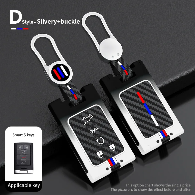 Car Shell Fob Remote Key Case Cover for Cadillac DTS SLS SRX XLS STS Escalade CTS ATS 28T CTSV XTS For Chevrolet C7 Corvette