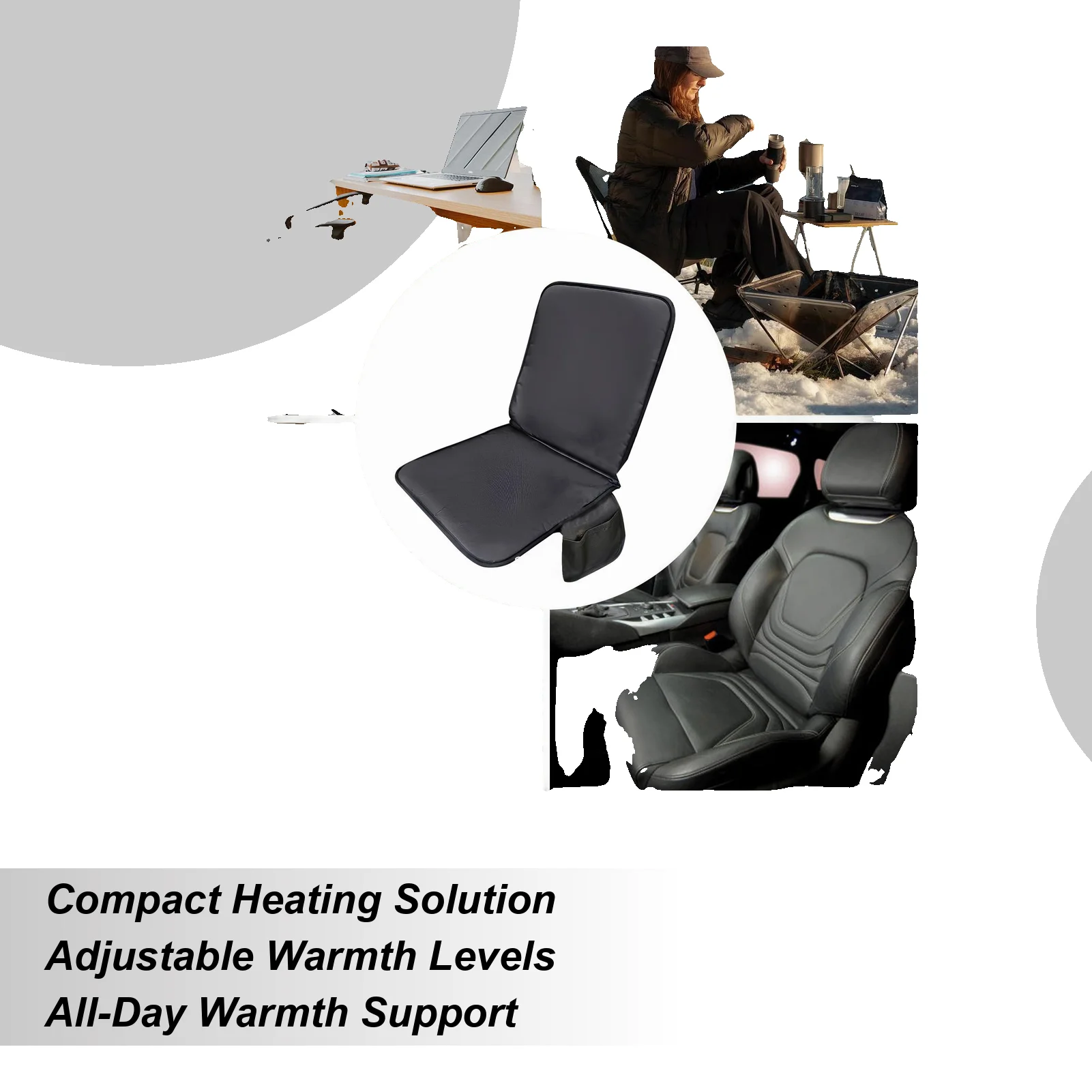 Heated Seat Cushion Plug-in Foldable Electric Heated Seat Cushion For Bleachers For Cold Weather Women Men Adults Seniors Long
