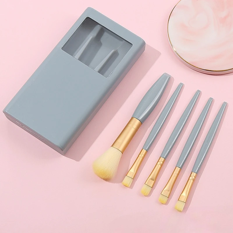 Portable Multi-Functional Makeup Brush Tool 5PC/Set Cosmetic Brush Mini Set Eyeshadow Foundation Beginner Soft Hair Beauty Tool