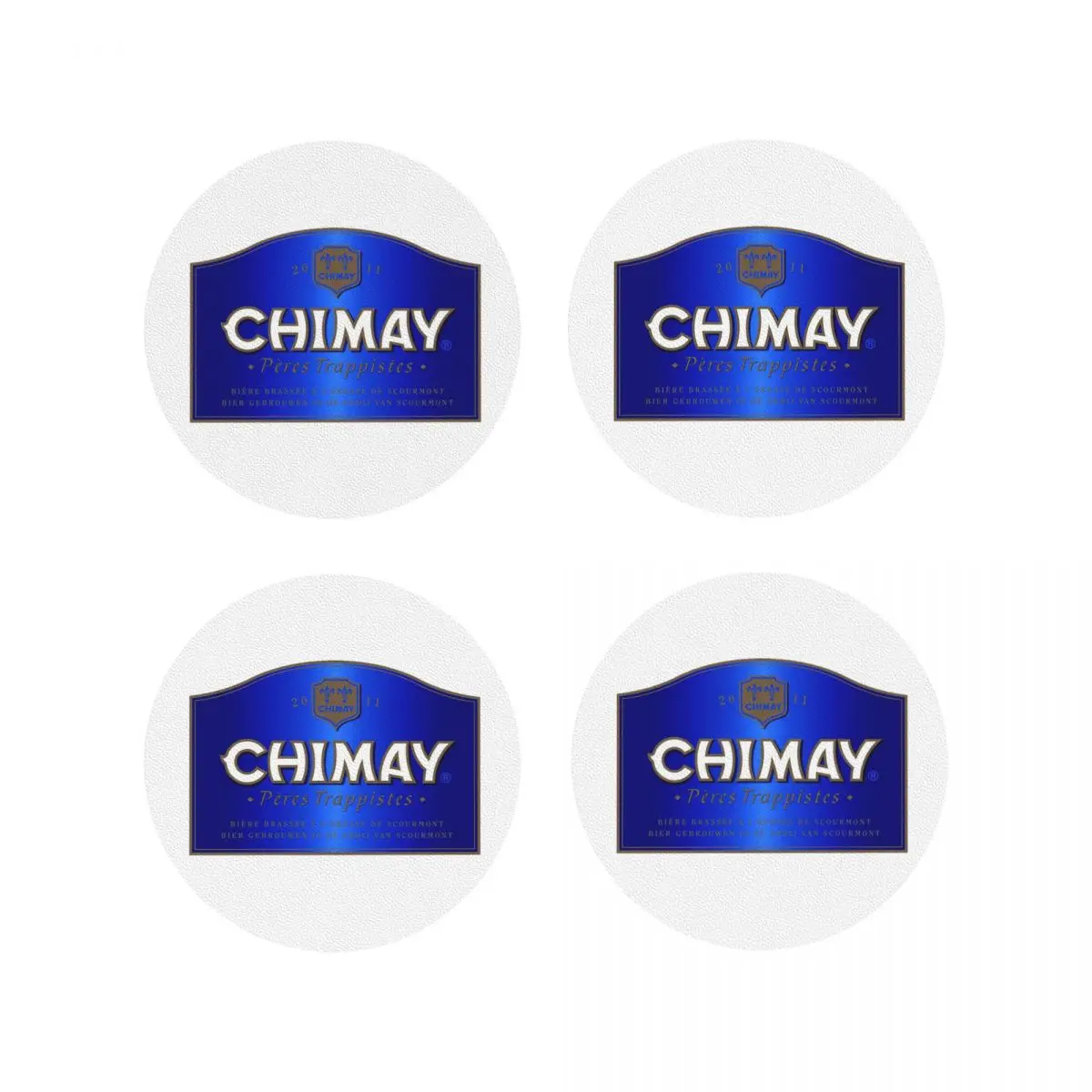 Chimay Logo Coasters Kitchen Placemats Waterproof Insulation Cup Coffee Mats For Decor Home Tableware Pads Set of 4