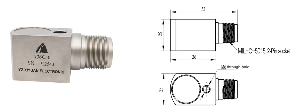 Dynamic 4-20mA Output Accelerometer Piezoelectric Vibration Acceleration Sensor for Industrial Monitoring