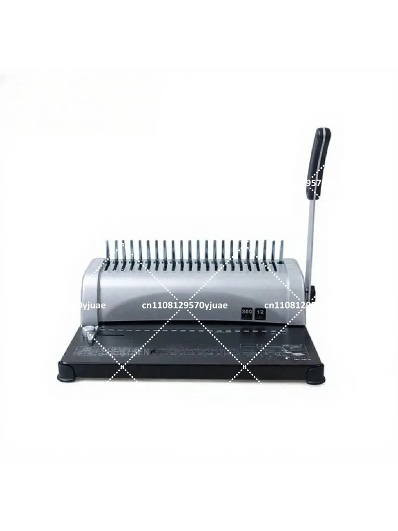 1PC 21-Hole A4 Manual Comb Binding Machine, Punches 12 Sheets at a Time, Practical Office Book Binder