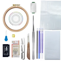 Embroidery Tools Materials Bamboo Cross Stitch Needle Hoop Set Embroidery Frame Set Sewing Tools Accessories