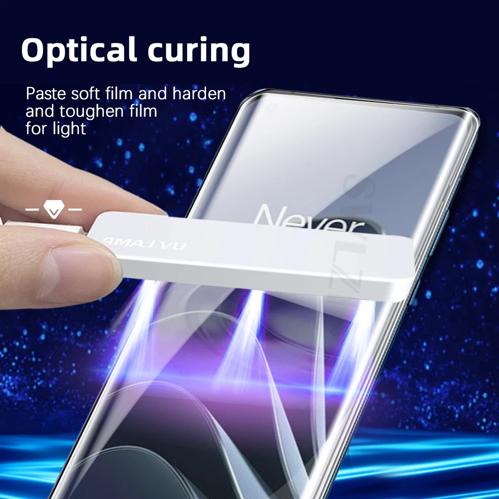 Película de curado de luz UV 9D para oneplus 11 10 pro ACE 2, película protectora para oneplus 9 8 7 7T, protector de pantalla de teléfono no de vidrio, 1-4 piezas