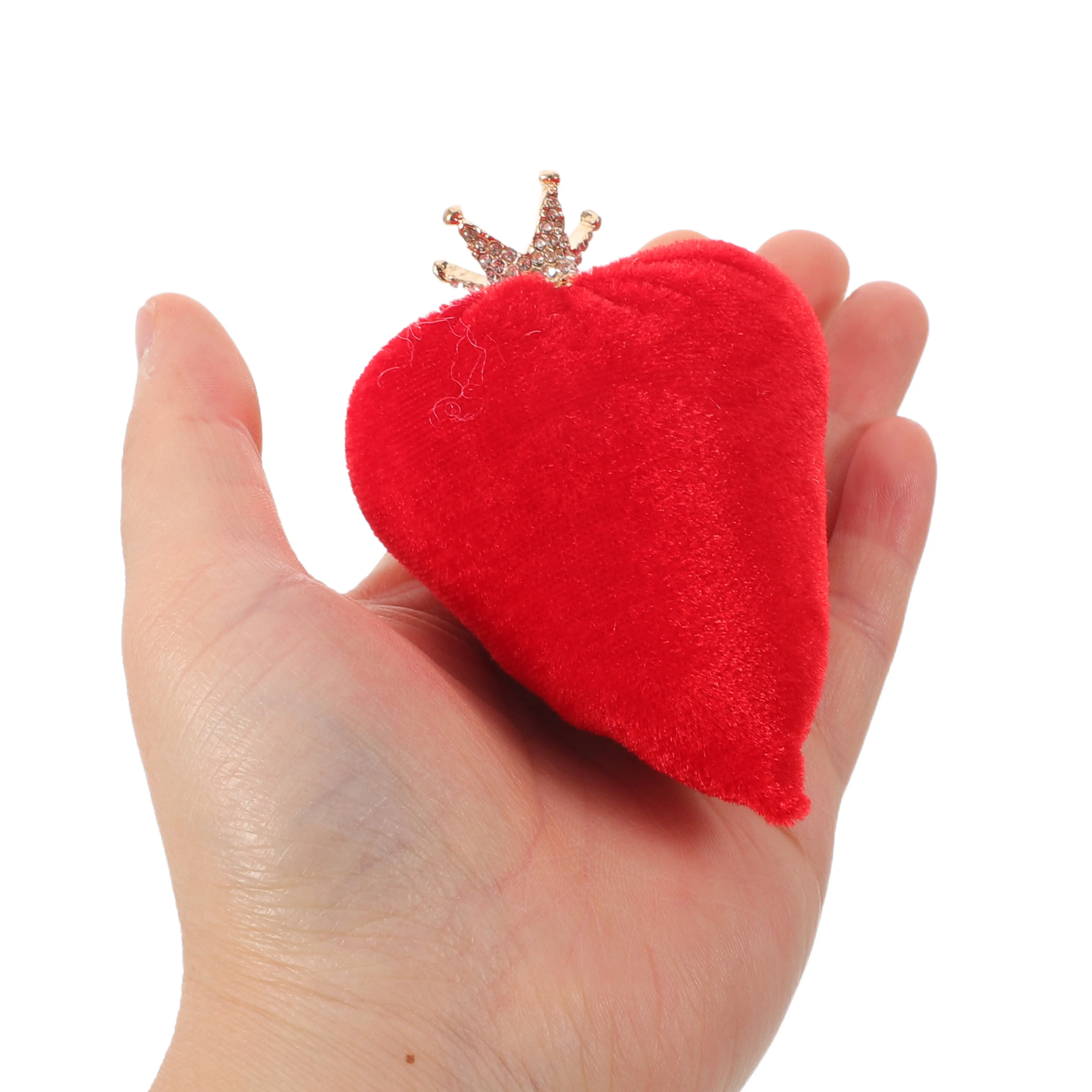 Valentines Heart Shape Ornament Soft Fabric Tray Decoration Indoor Valentines Day Desk Shelf Office Decor - view 2