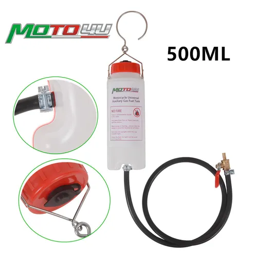 Imagen 2 del producto Herramienta auxiliar de equilibrio de carburador y tanque de combustible de 500ML, piezas de tanques de Gas para motocicleta con orificio de aire para ajuste de bicicleta y motocicleta