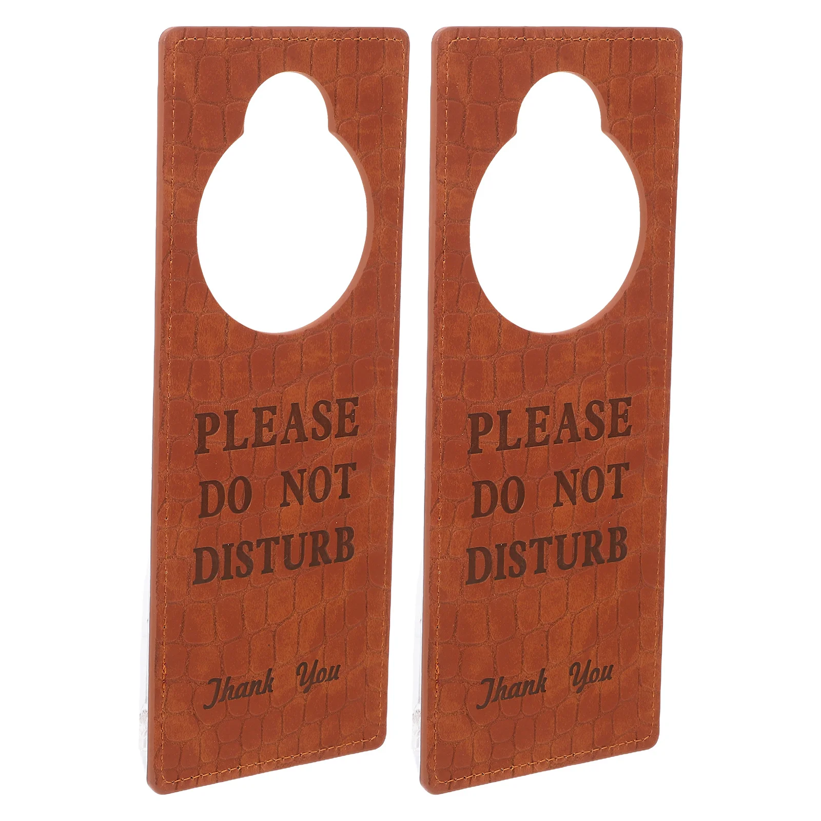 

2Pcs Elegant Door Knob Sign Double Sided Do Not Disturb and Please Make Up Room Hanger for Hotel Inn Guest Accommodation Use