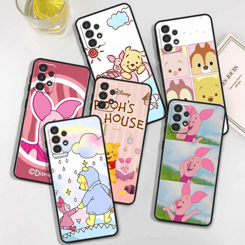 Disney Piggy Pijie For Samsung Galaxy A91 A81 A71 A51 A42 A31 A21S A12 A11 A04 S E A02S A01 Core Black Phone Case