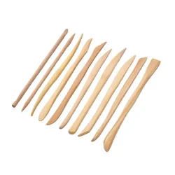 Clay Sculpture Tools Set  10Pcs Wooden Carving Knives  Comfortable Grip  Smooth  Cutting  Carving  Modeling  Decorating