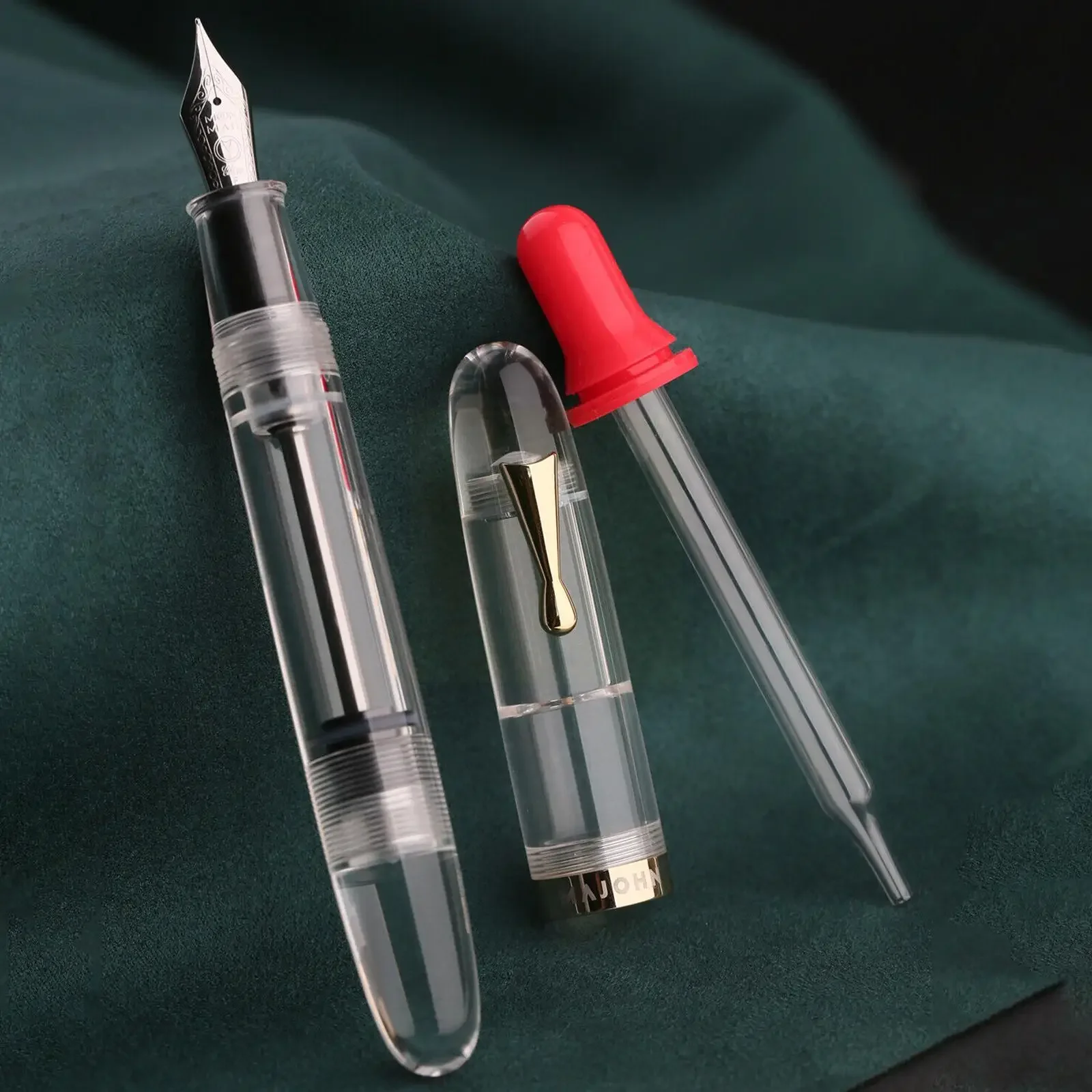 

New Style Majohn C4 Eyedropper Big Size Fountain Pen EF/F/M Nib Transparent Acrylic Writing Ink Pen for Office Business School