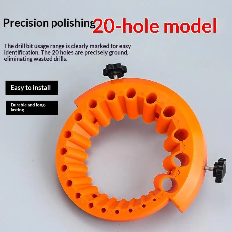 Drill Sharpener Polishing Auxiliary Tool 25 Hole Thickened Adapter Compatible with 115 125 Angle Grinder DIY Projects