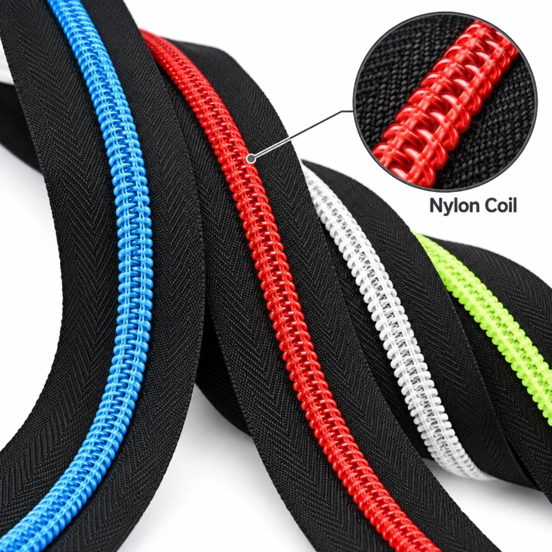 2-5M 5# Nylon Coil Zipper Tape Handbag Zip Replacement Backpack Closure Storage Pouch Zips Cut To Length DIY Sewing Accessories