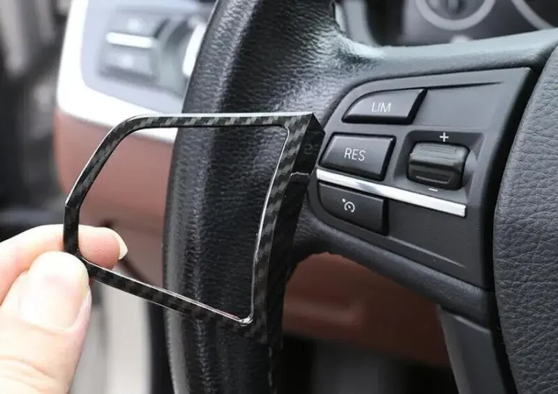 

Украшение кнопки рулевого колеса из углеродного волокна, подходит для BMW 5 серии F10 F11 F01 F02 2010-2017