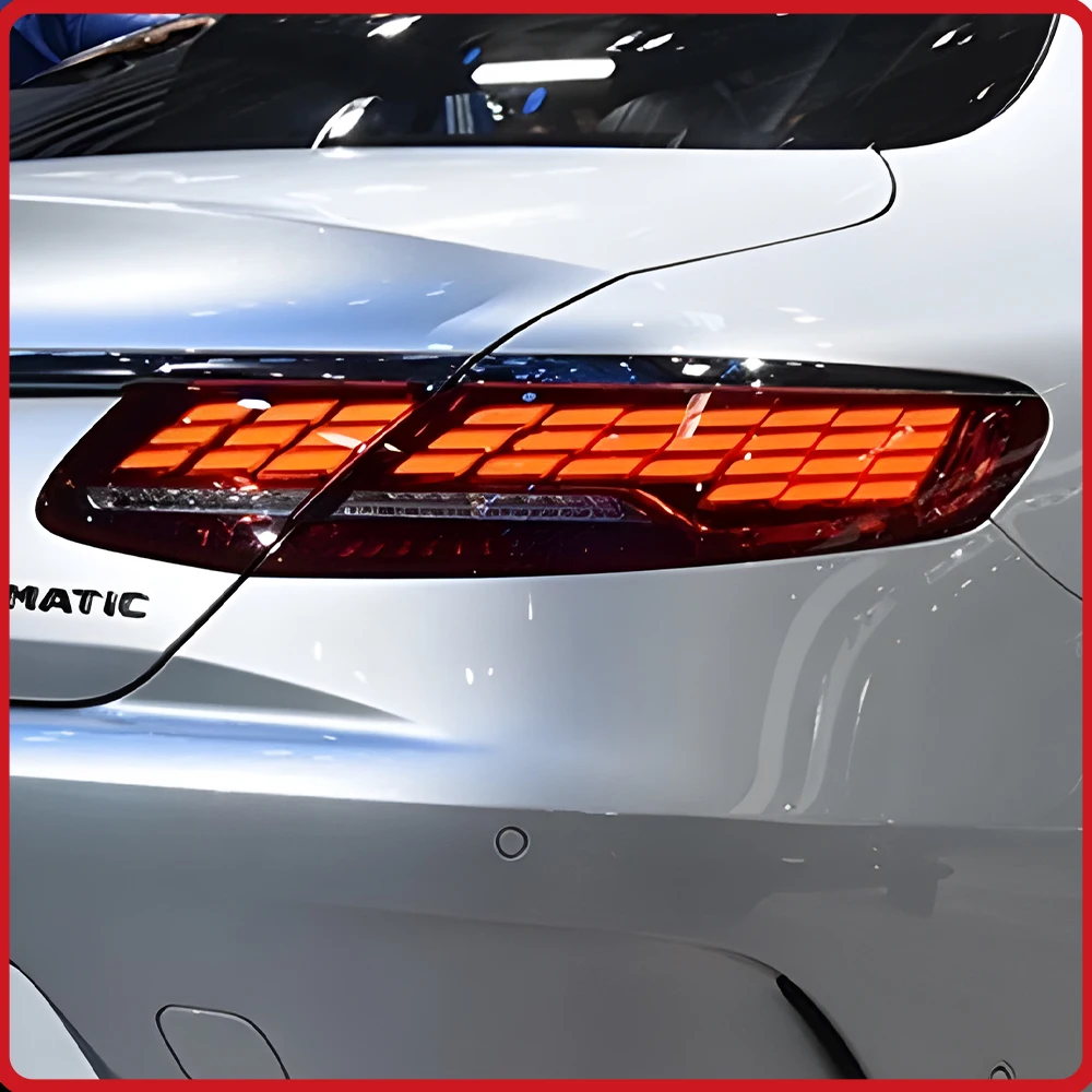 For Mercedes-Benz S-Class Coupe C217 2014-2017 Taillights Assembly Upgrade LED Start Animation Plug and Play Dragon Scale Style
