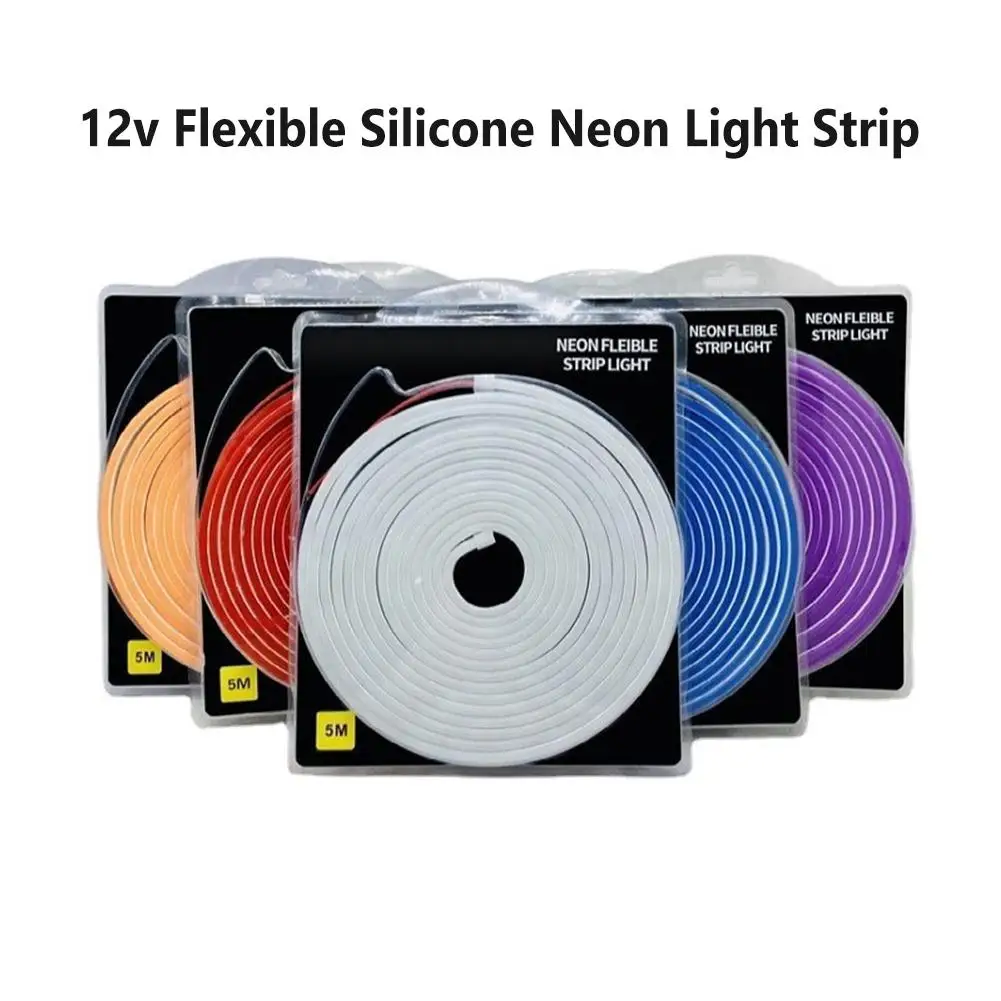 Flexível Luz De Néon 5M Fio Led Neon Festa Atmosfera Decoração Lâmpada RopeTube Impermeável Multicolor Led Strip Dropshipping