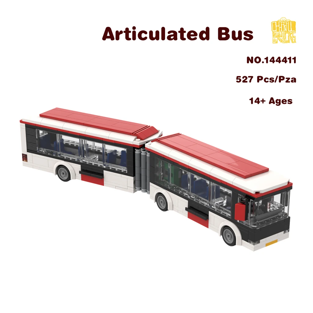 

MOC-144411 Articulated Bus Model With PDF Drawings Building Blocks Bricks Kids Educational DIY Toys Birthday Christmas Gifts