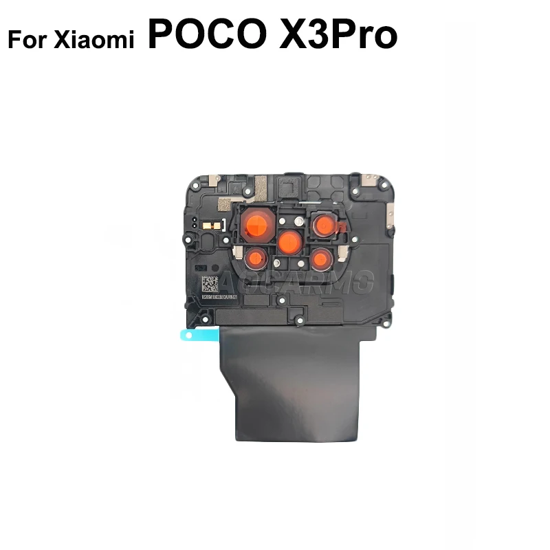 Aocarmo Motherboard Cover And Camera Lens With Frame Replacement Part For Xiaomi POCO X3Pro