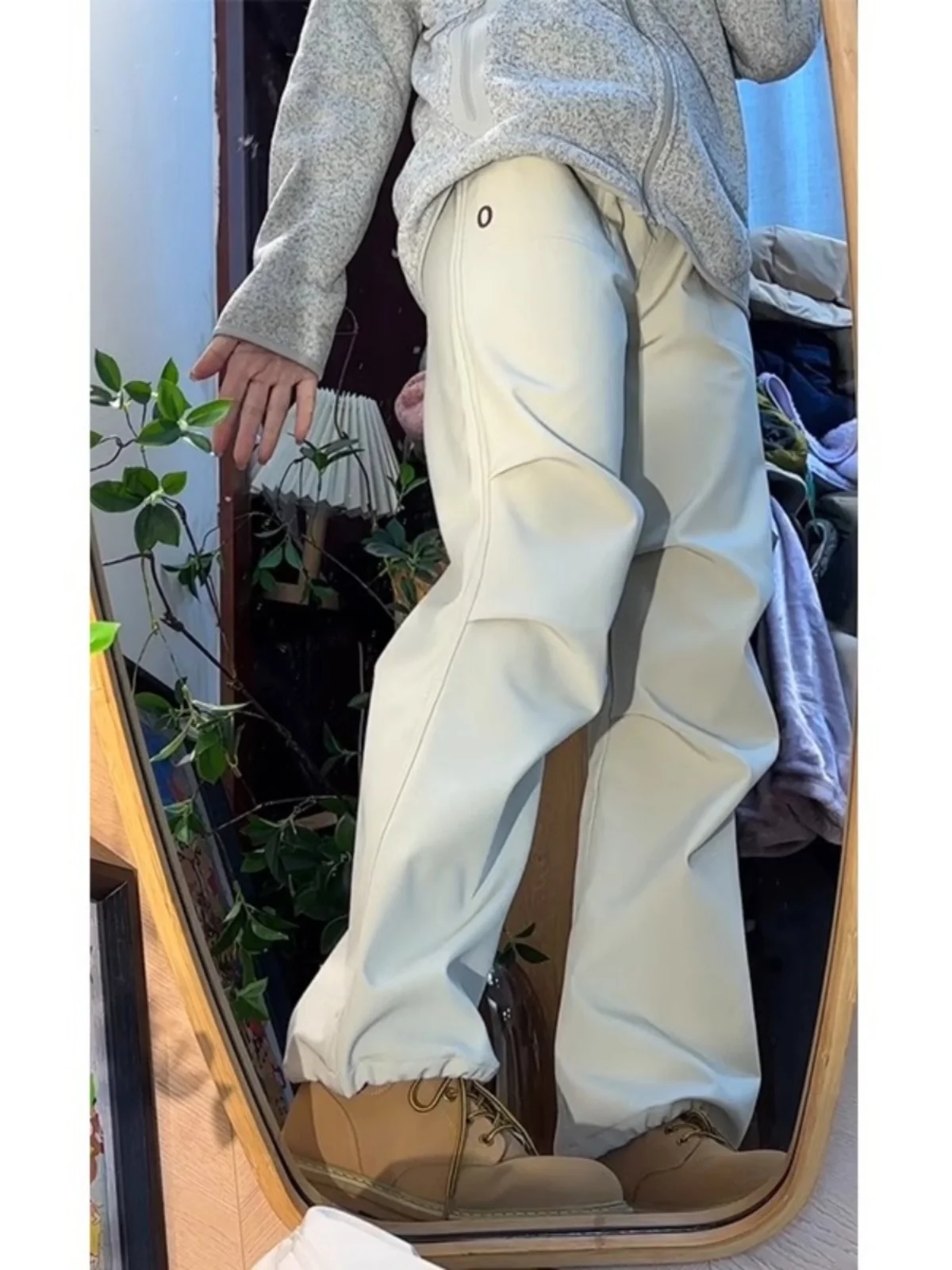 

Мужские рабочие брюки цвета хаки с флисовой подкладкой, прямого кроя, для активного отдыха, походов и альпинизма