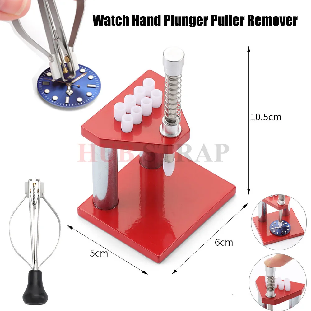 1 Set Watch Hand Plunger Puller Remover with Plastic Dies Set Watch Parts Needle Press Loader for Watchmaker Repair Tools