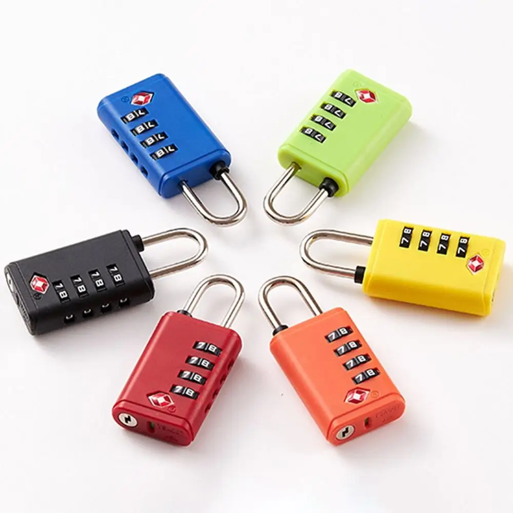 Portable TSA 4 Digit Combination Lock Anti-theft Security Tool Customs Password Lock Suitcase Luggage Coded Lock for Travel