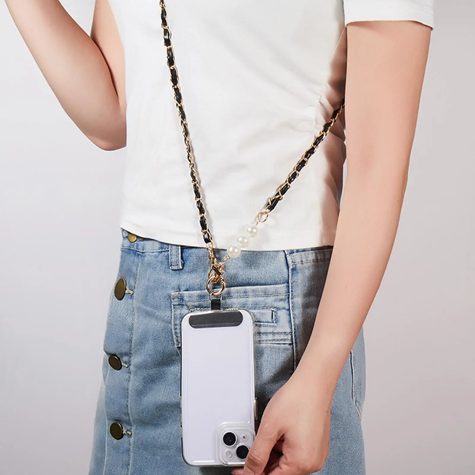 

Pearl Phone Strap Crossbody Mobile Phone Lanyard Long Neck Shoulder Strap Anti Lost Chain Smartphone Accessories For Women Girls