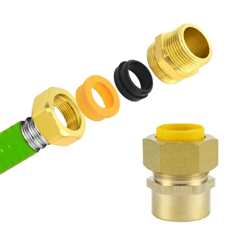 2PCS 3/4インチブラスアダプタークイック接続43mm用のガスファイアピットウォーターヒーターM4yd