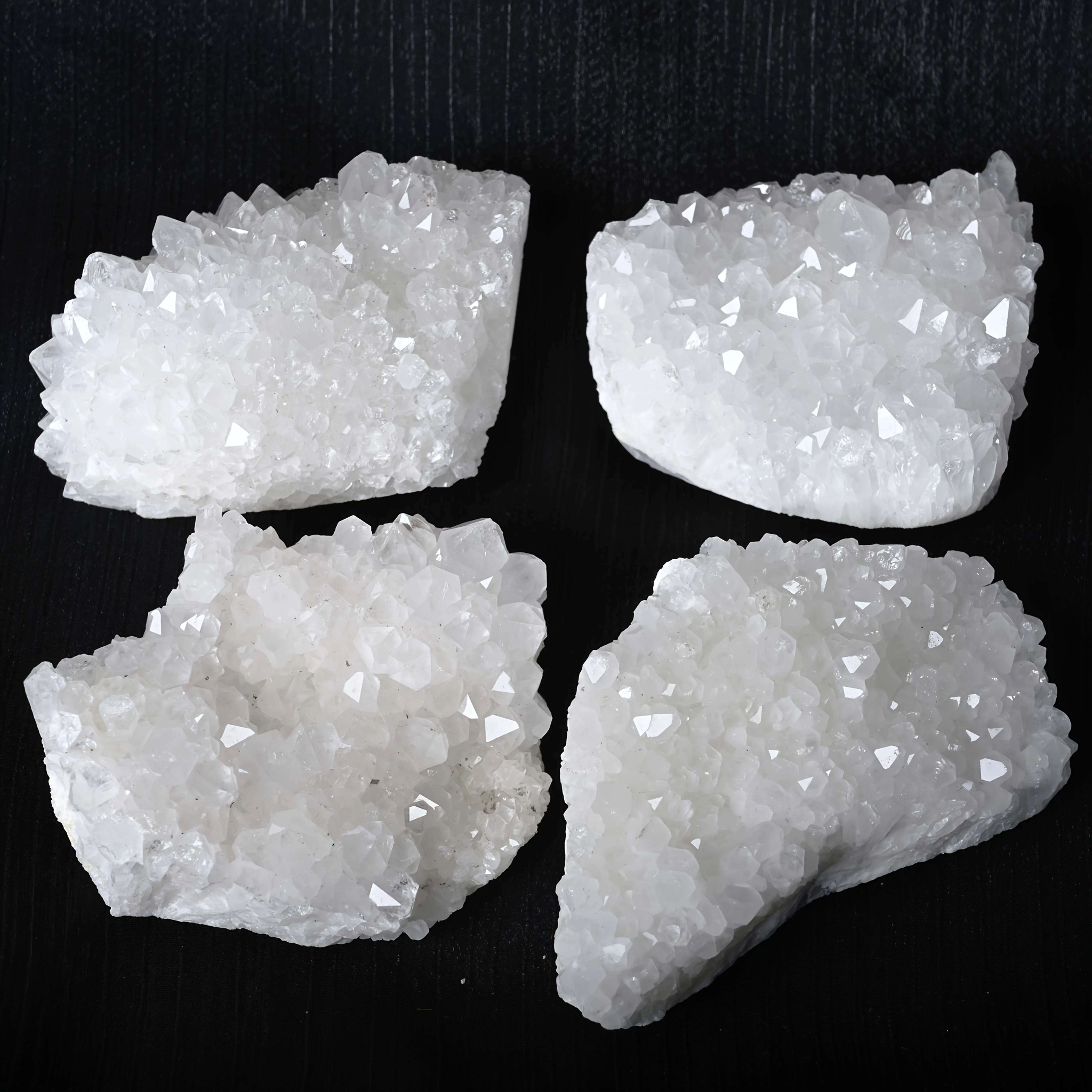 1 Bohemian style natural stone crystal cluster - elegant white crystal cluster, suitable for home and party decoration