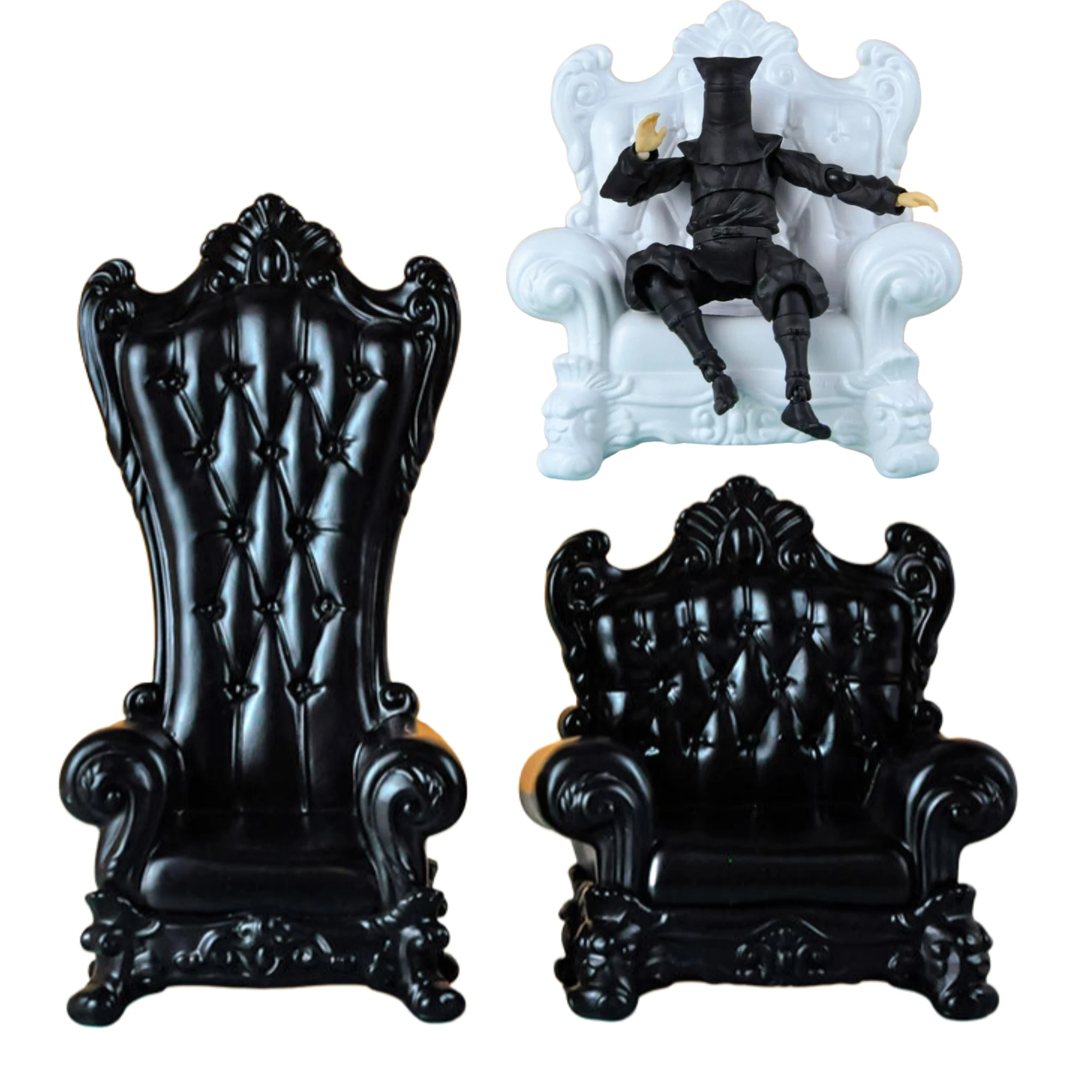 

Collectible Figure Mini Sofa Simple Design Throne Seat 21.5cm/13.5cm for Dolls Action Figures